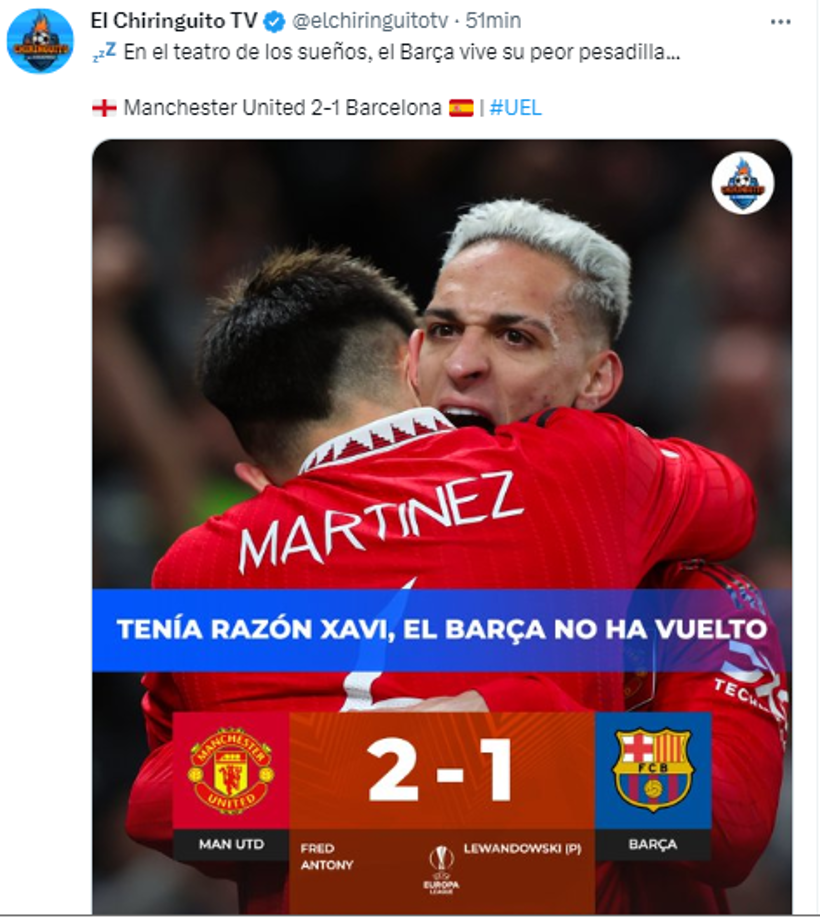 El Chiringuito: “En el teatro de los sueños, el Barça vive su peor pesadilla...”.