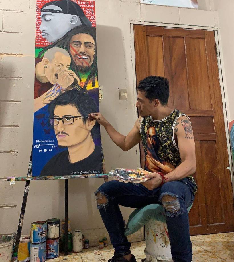 ”En México tenemos el reconocimiento del Récord Guinness del mural más grande de Latinoamérica, donde participamos varios artistas de varios países”, detalló.