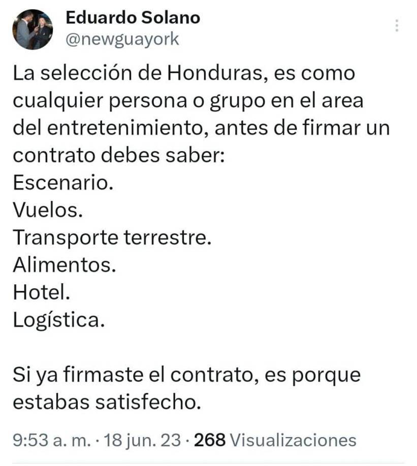 Eduardo Solano, periodista hondureño que radica en Estados Unidos, hizo un análisis de lo que se hace antes de firmar un contrato.