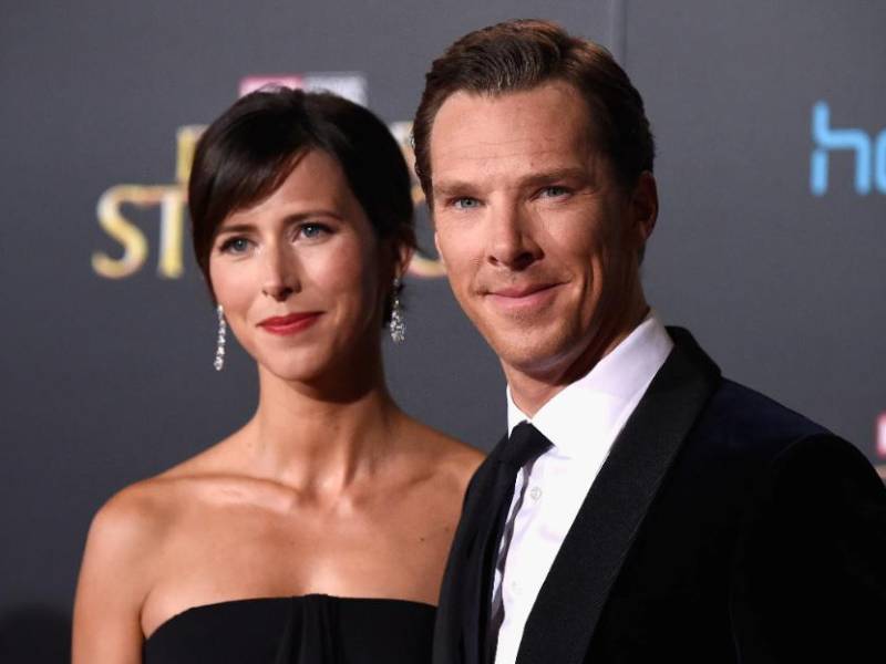 El actor Benedict Cumberbatch y su esposa, Sophie Hunter.