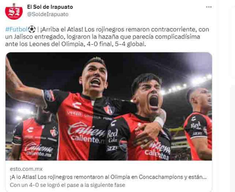 “Los rojinegros remaron contracorriente, con un Jalisco entregado, lograron la hazaña que parecía complicadísima ante los Leones del Olimpia.”