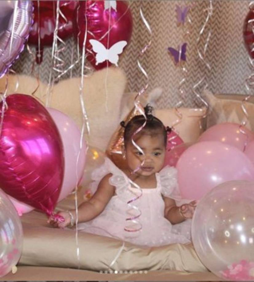 La pequeña True fue la más fotografiada y compartió con amigos y sus primitos.