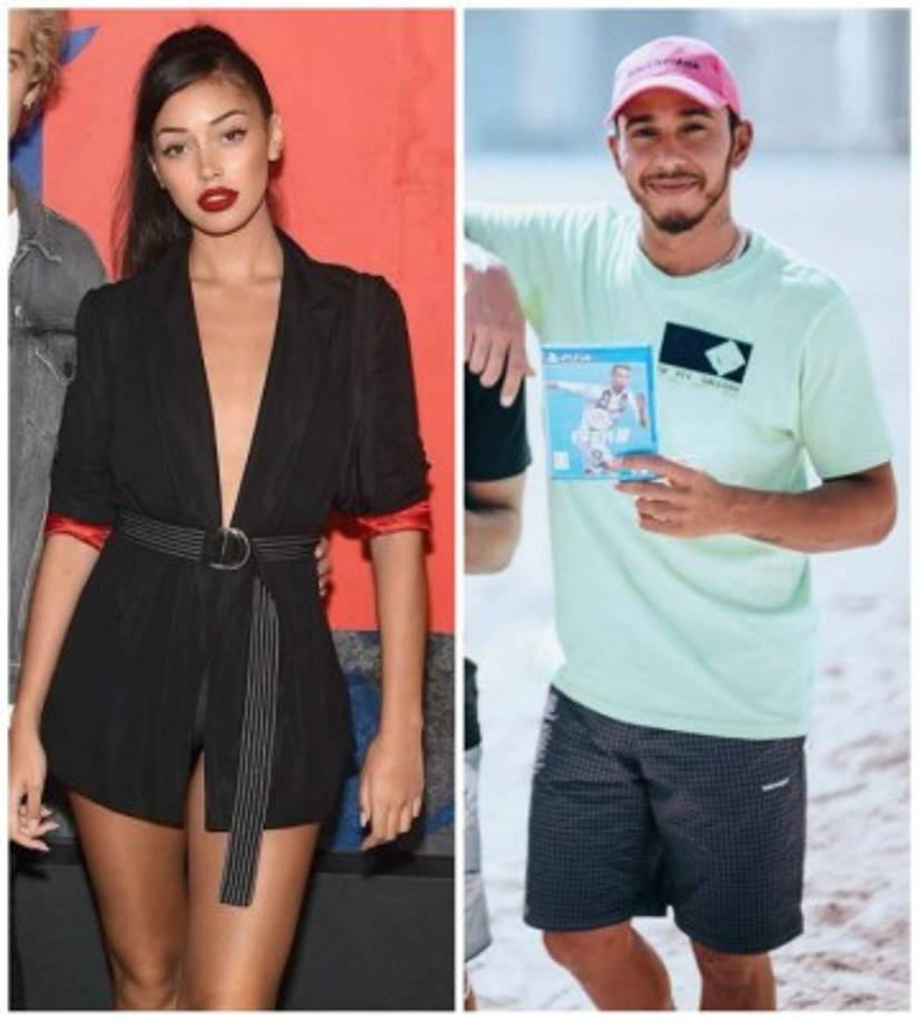 La modelo, de 20 años, ha sido vinculada con el corredor del F1 Lewis Hamilton, de 34 años.