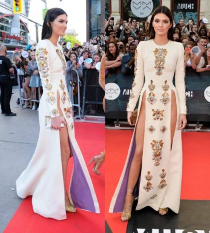 Kendall Jenner tampoco se quedó atrás. La modelo le encanta lucir su esbelta figura.