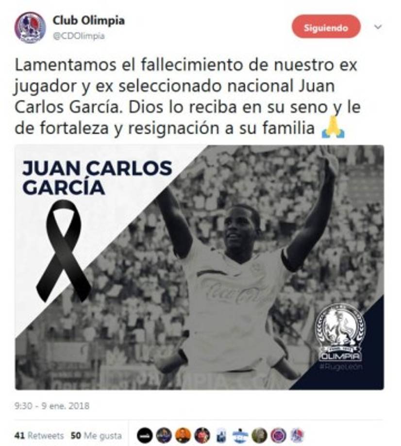 El Club Olimpia de Honduras, último equipo catracho al que pertenció JC García.