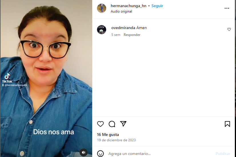 Fotos: Instagram @hermanachunga_hn