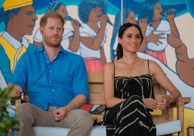 Harry y Meghan durante un reciente viaje a Colombia.