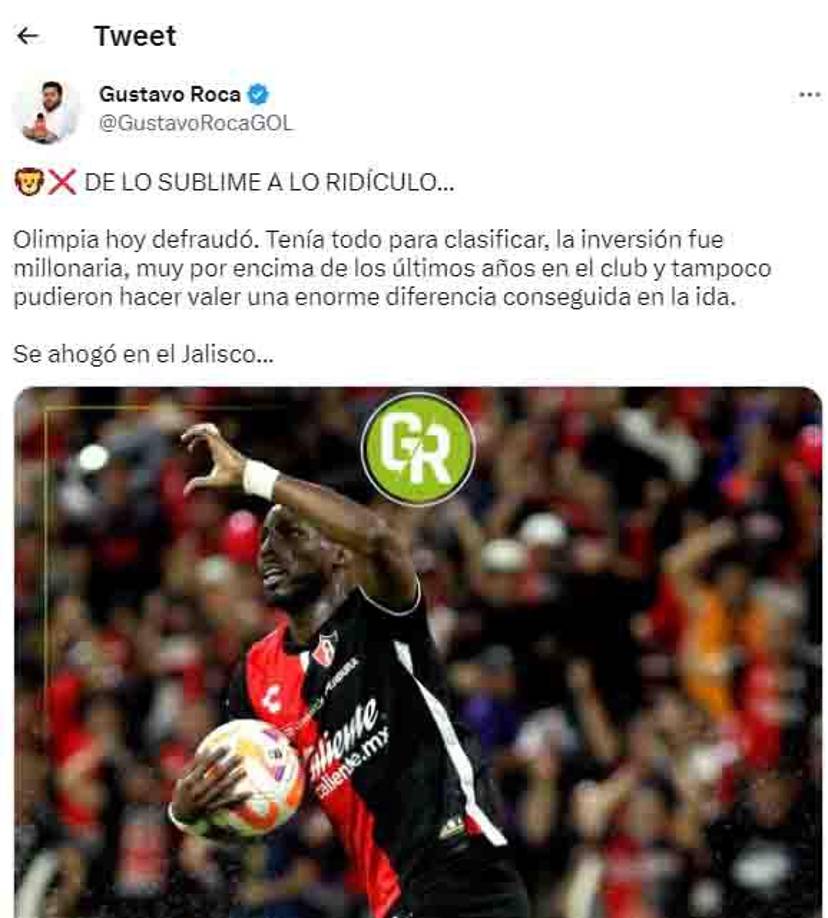 “De lo sublime a lo ridículo”, indicó el periodista Gustavo Roca.