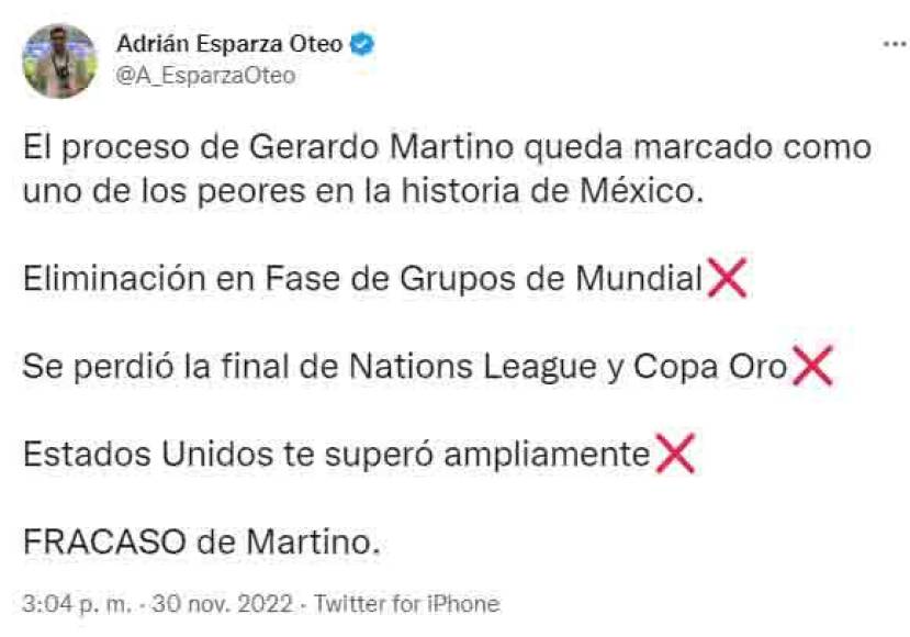 Gerardo Martino es señalado como el máximo responsable de la eliminación de México.