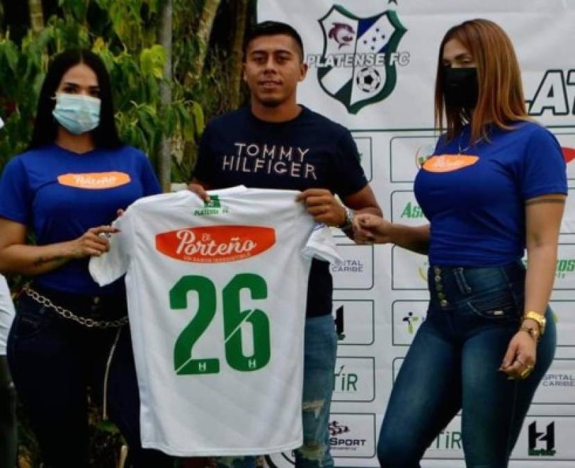 Elder Ramos: Futbolista hondureño que ha sido presentado como nuevo jugador del Platense, llega procedente del Club Atlético Boca Juniors de Tocoa.