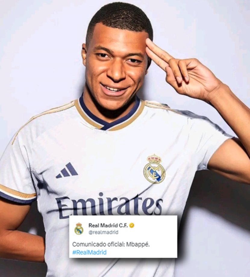 OFICIAL / El Real Madrid ha anunciado este lunes el fichaje del francés Kylian Mbappé, delantero procedente del París Saint Germain, para las cinco próximas temporadas, hasta 2029.