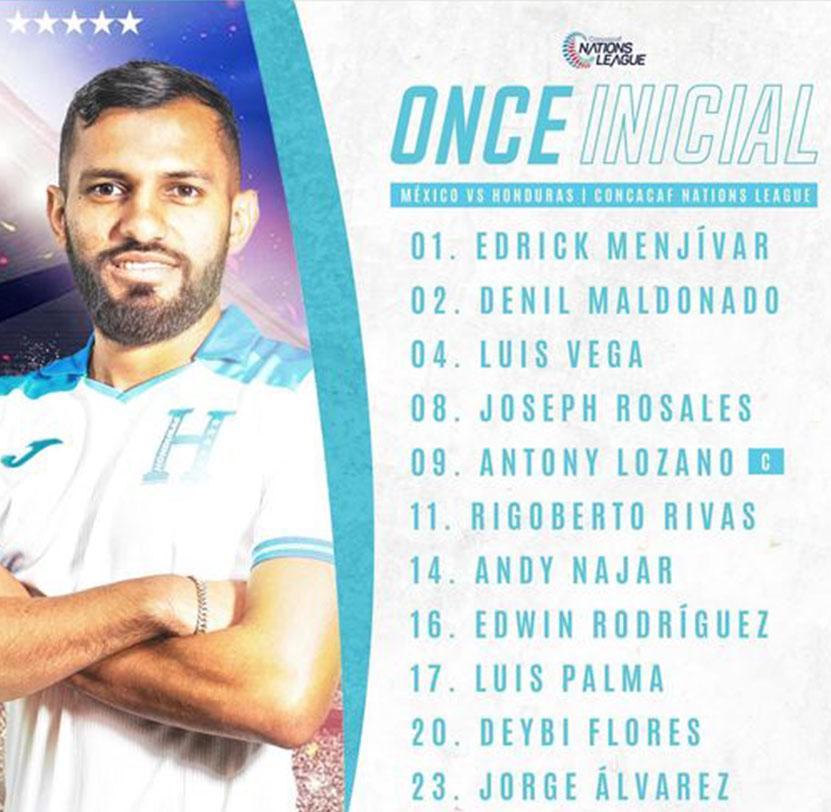 Así sale la selección de Honduras en el estadio Azteca.