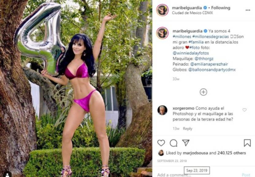 Cuando logró los 4 millones de seguidores en septiembre de 2019, la diva nacida en Costa Rica también celebró luciendo su espectacular figura.