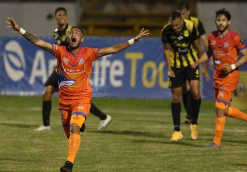 Jason Sánchez gritó a todo pulmón su gol ante Real España.