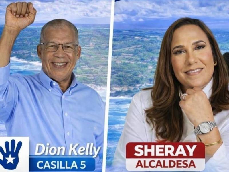 Rollin Dion Kelly Hurlston y Sheray Borden son las caras del bipartidismo en Guanaja, isla que pertenece a Islas de la Bahía.