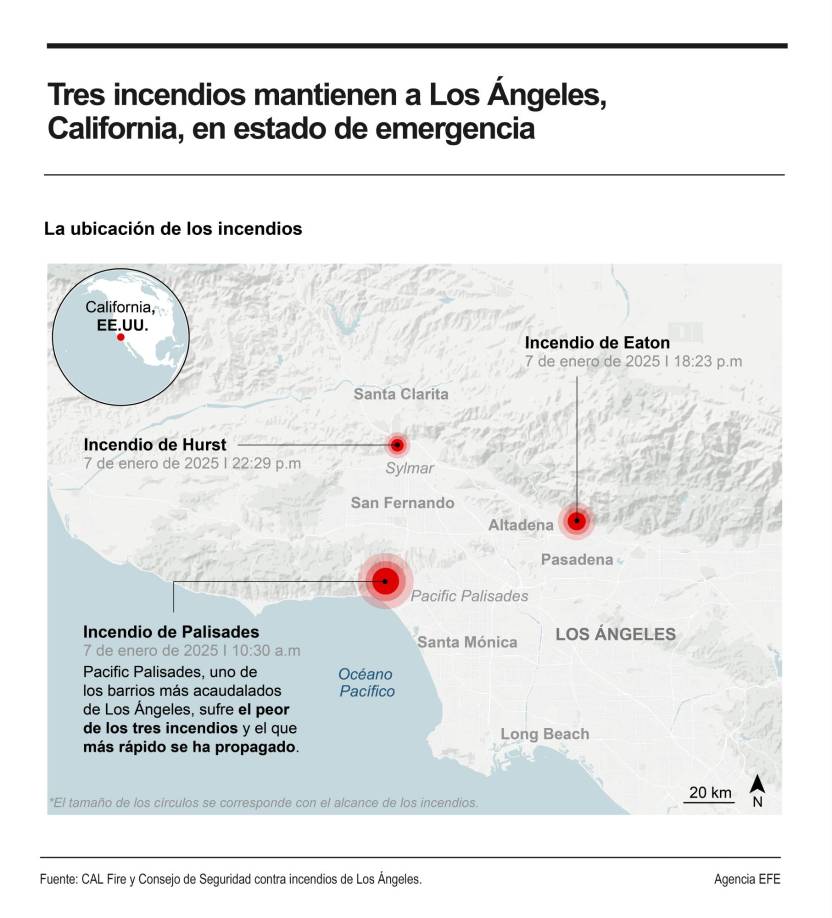 Los equipos del Departamento de Bomberos de Pasadena, el Departamento de Bomberos del Condado de Los Ángeles y el Servicio Forestal de EE.UU. están respondiendo al incendio.