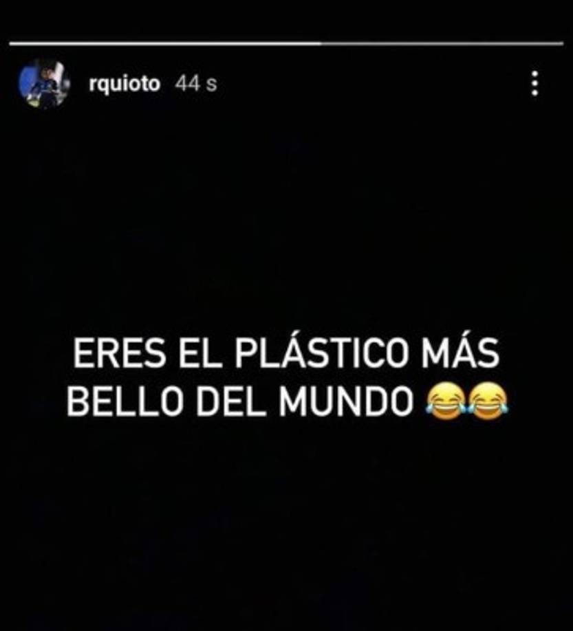 Otro mensaje de Romell Quioto en referencia a Alejandra Rubio.