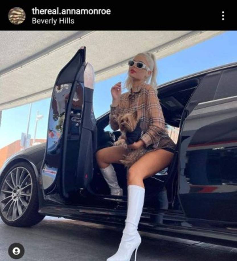 La chica compartió en sus redes sociales el regalo que le hizo su amado Mayweather... Foto Instagram thereal.annamonroe.