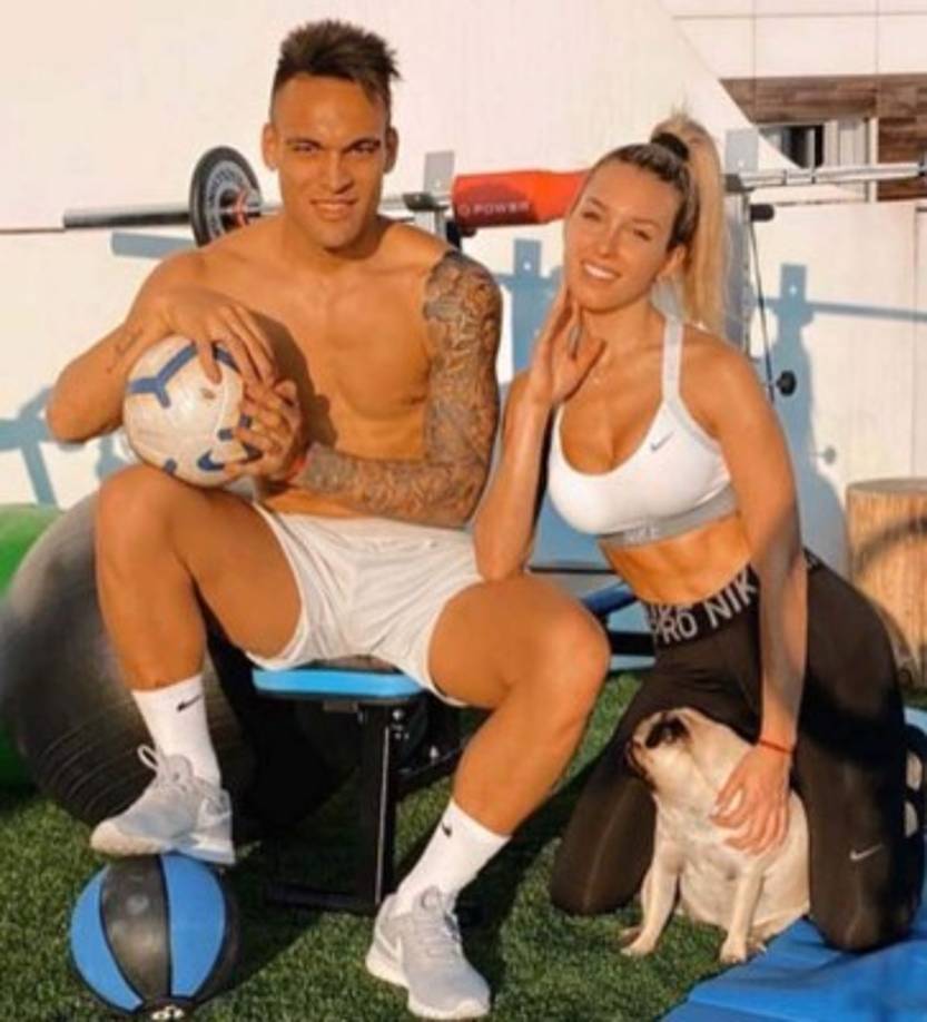 Lautaro Martínez compartió esta imagen con su novia.