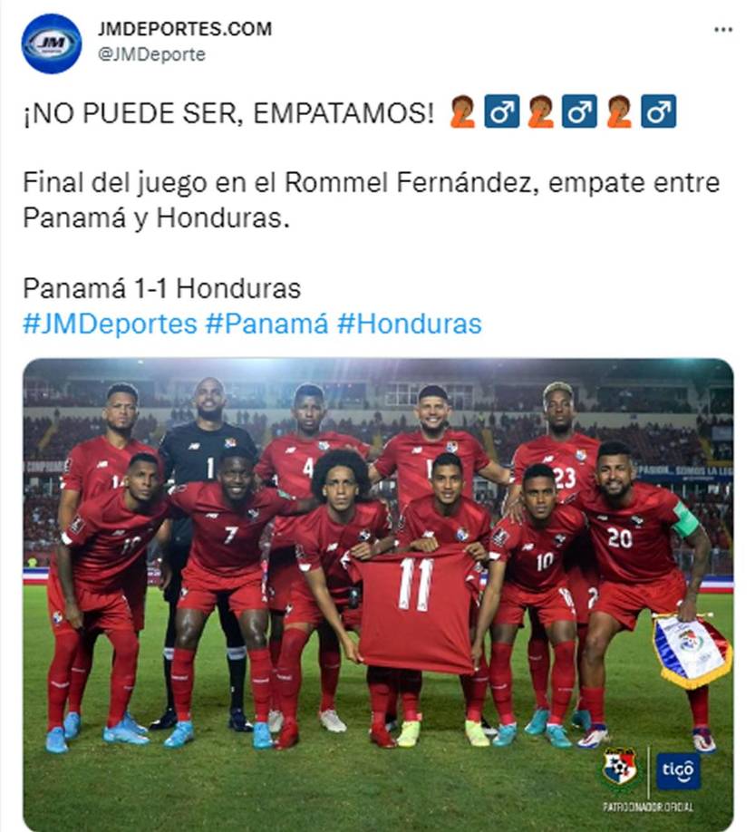 JMDeportes de Panamá - “No puede ser, empatamos!”.