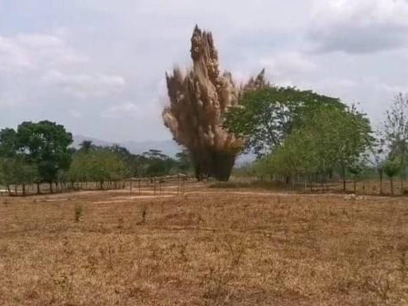 El área de aterrizaje tenía una dimensión de 800 metros de largo por 30 m de ancho.
