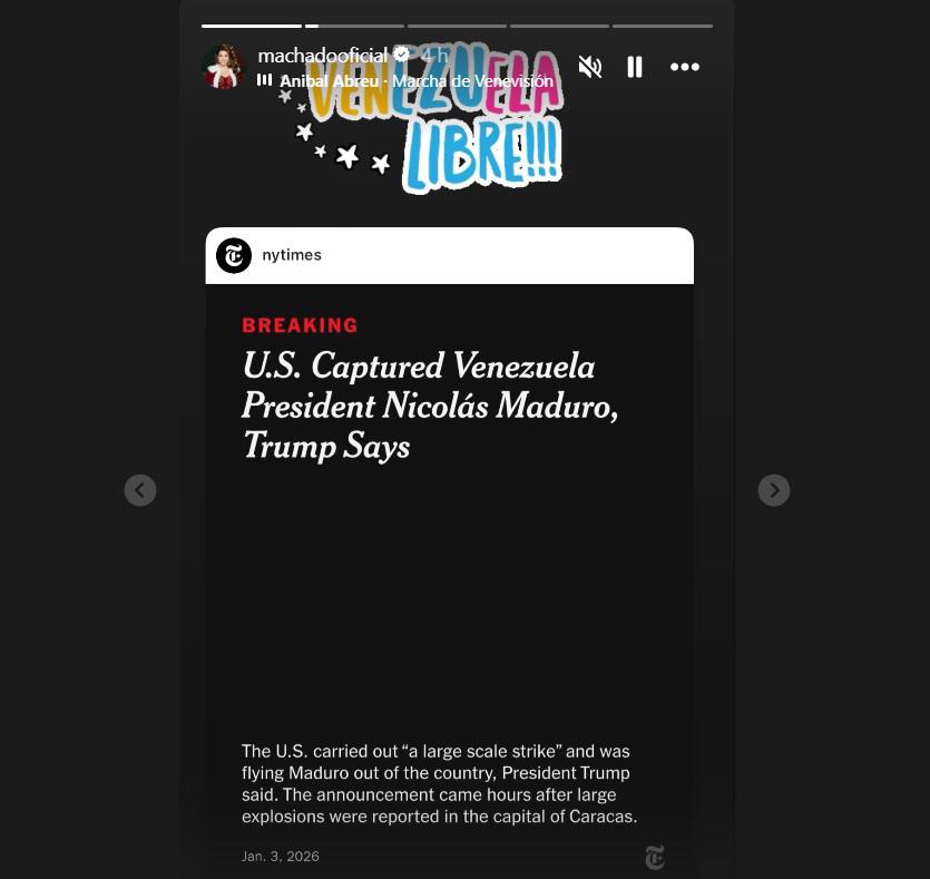 Famosos venezolanos celebran la captura de Maduro