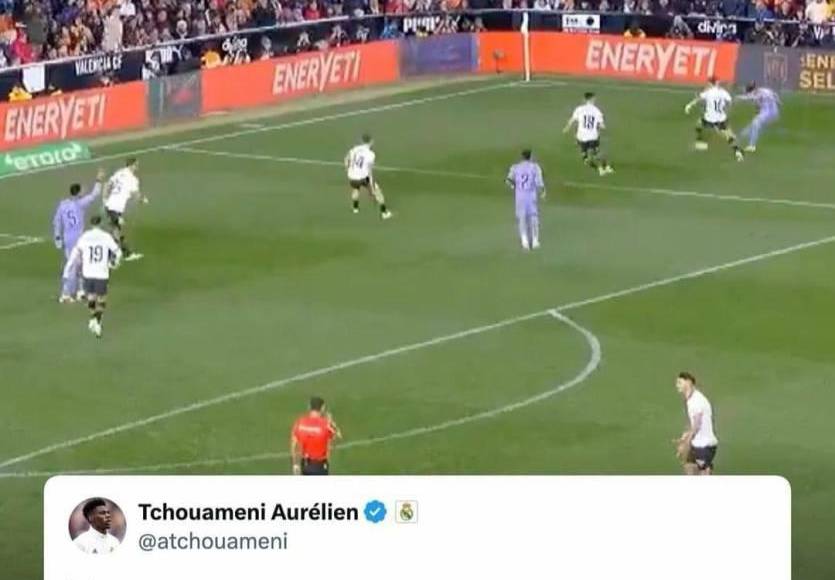 ”Es vergonzo” posteó el futbolista francés sobre lo ocurrido en Mestalla.