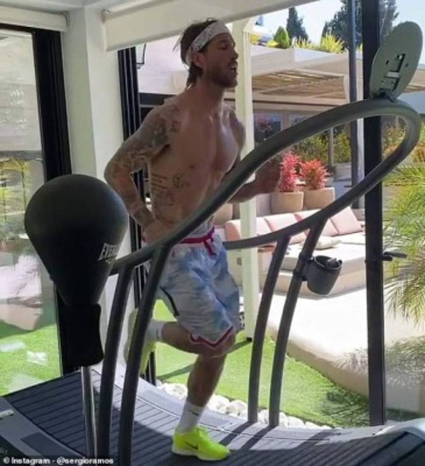 Sergio Ramos: El capitán del Real Madrid se mantiene en forma física.