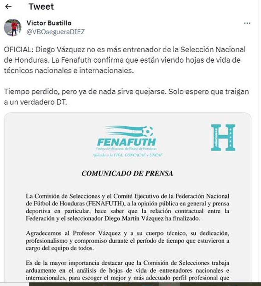 Víctor Bustillo de Diario Diez: “Tiempo perdido, pero ya de nada sirve quejarse. “
