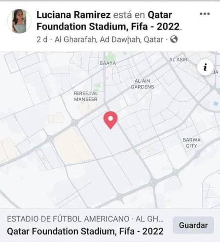 Luciana mantuvo al tanto a su gente en su viaje al Mundial de Qatar.