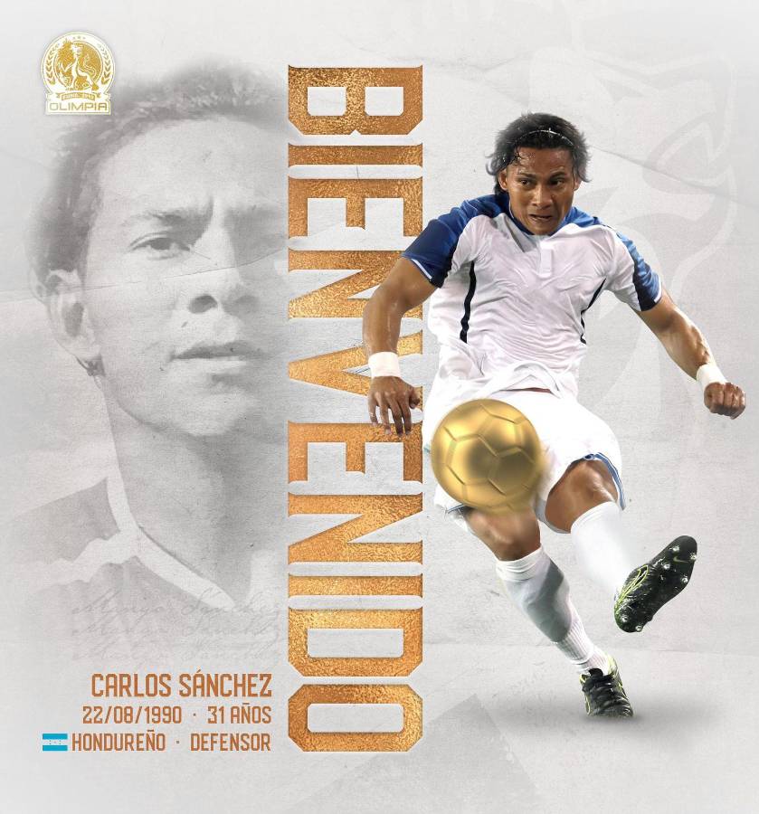 El 21 de junio Olimpia hizo oficial el fichaje de Carlos Sanchéz procedente del Vida de La Ceiba.