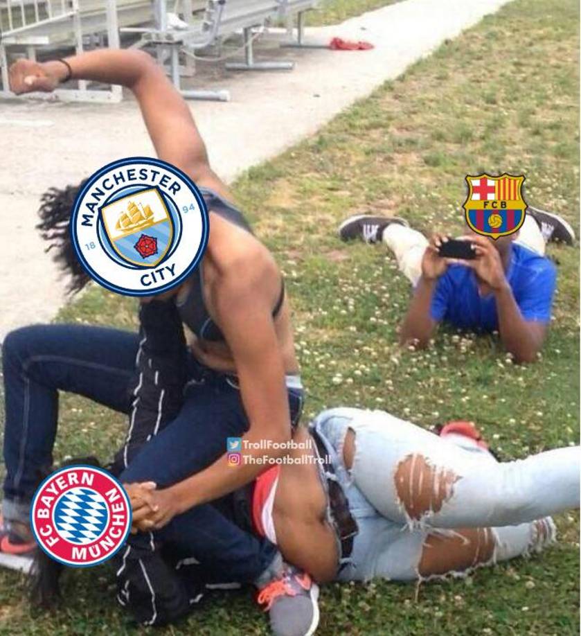 Barça protagonista de memes tras la goleada del City al Bayern