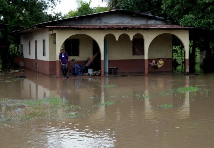 Casas inundadas, ese es el panorama en la zona norte de Honduras.