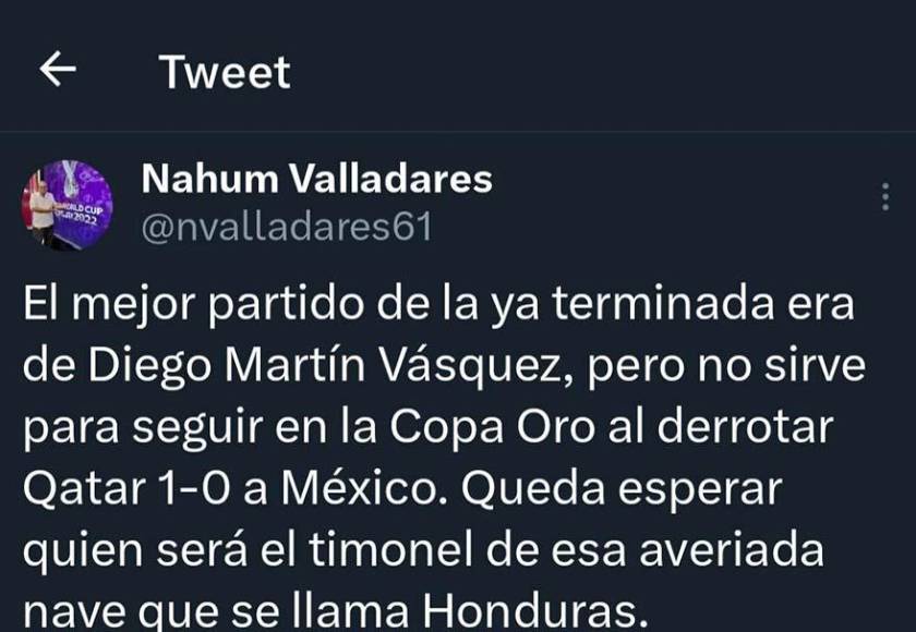 La prensa hondureña e internacional dio su punto de vista sobre la eliminación de Honduras y las palabras de Diego Vázquez. Este fue el comentario del periodista hondureño Nahum Valladares.