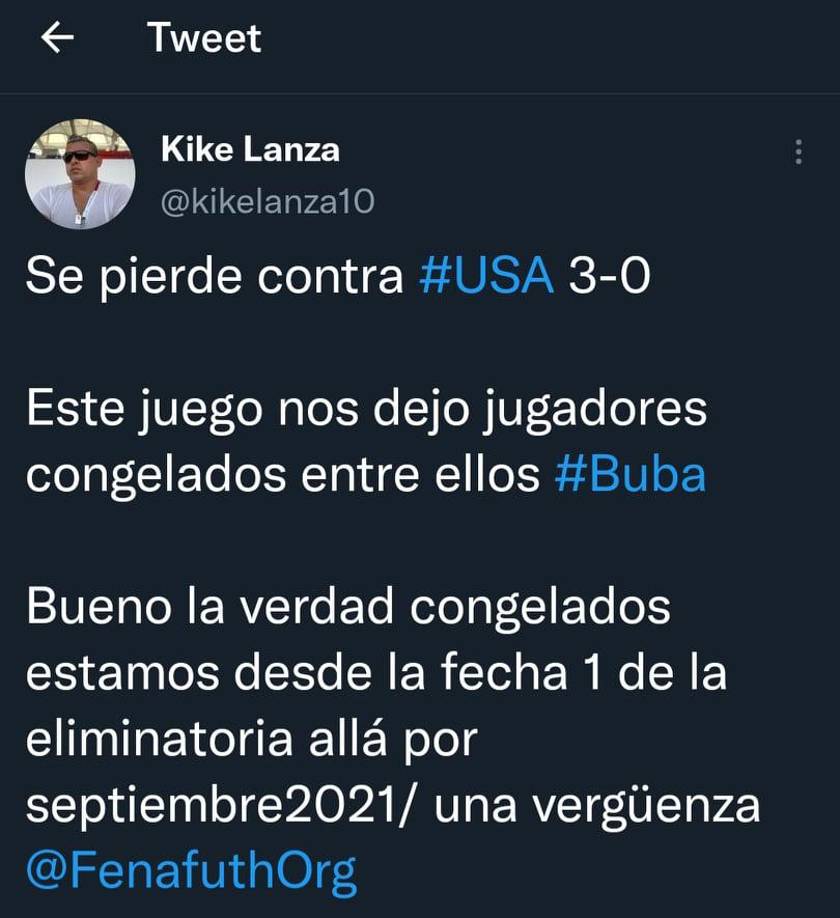 Enrique Lanza también lanzó fuertes comentarios sobre el nivel de la Bicolor.
