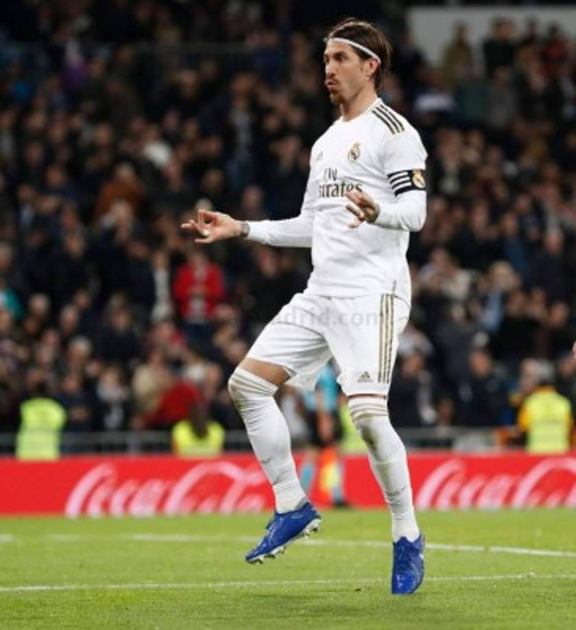 Sergio Ramos terminó la celebración de su gol con este bailecito.