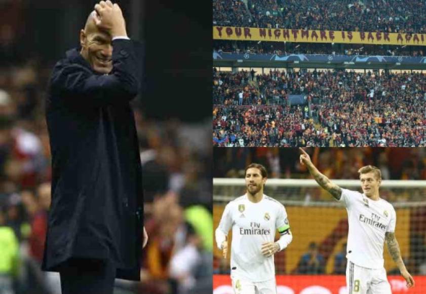 Mira las imágenes más curiosas de la victoria sufrida de 1-0 del Real Madrid en Turquía ante Galatasaray. Zidane sufrió desde un inicio; Courtois se lució bajo los tres palos. Fotos AFP y EFE.