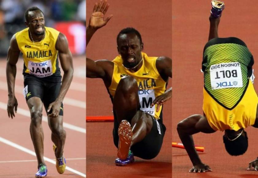 El jamaicano Usain Bolt, once veces campeón mundial y ocho olímpico, clausuró hoy en Londres su carrera deportiva rodando por la pista lesionado en plena recta final cuando había recogido el testigo en tercer lugar en la final de relevos 4x100 metros. Un final que nadie esperaba.