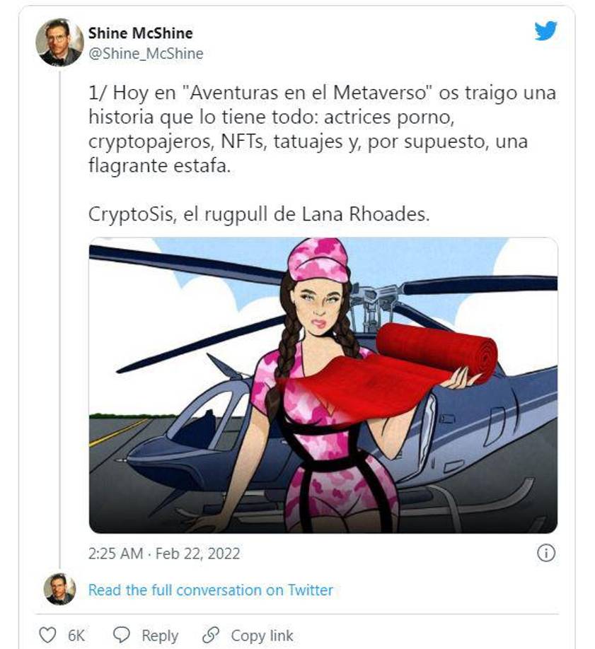 Acusan a la actriz Lana Rhoades de estafar a sus fans