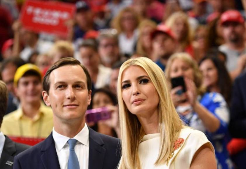 Ivanka y su esposo Jared Kushner también acompañaron a Trump en el lanzamiento de su campaña 2020.