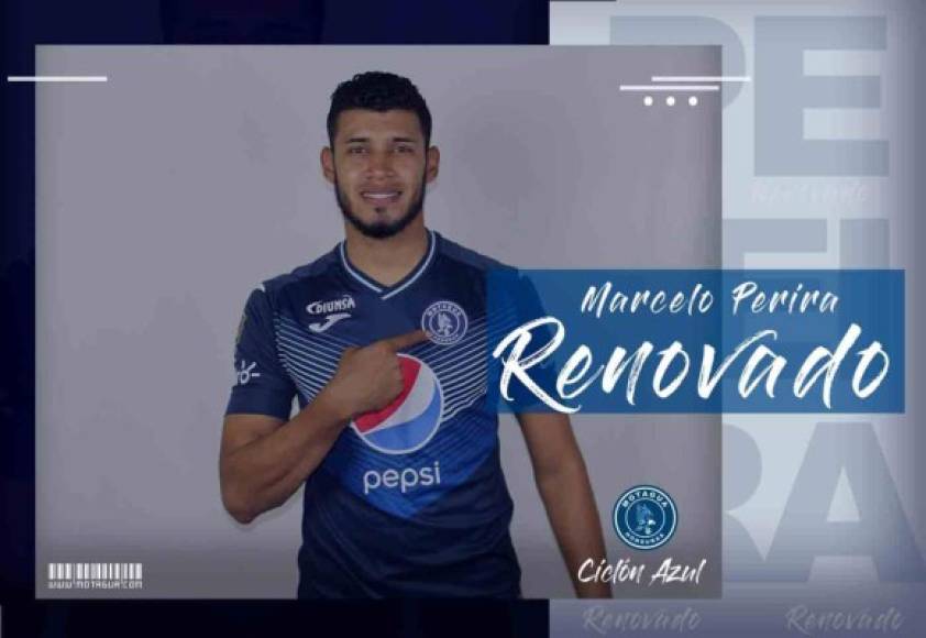 El Motagua anunció que renovó al defensor hondureño Marcelo Pereira hasta el 2026.