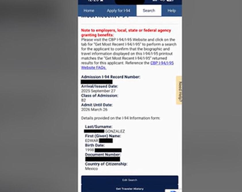 Edward González fue a pasar la Navidad en Arizona, salió de compras y ICE lo detuvo