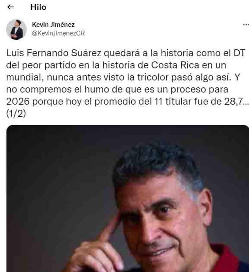 Periodistas ticos arremetieron especialmente contra el entrenador Luis Fernando Suárez tras el 7-0 sufrido ante España.