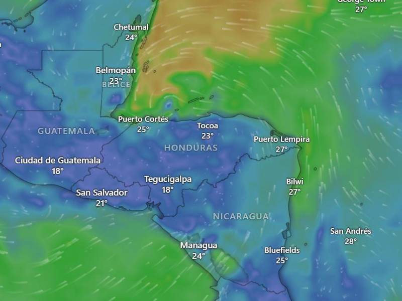 Actualmente, el centro de la tormenta Sara está sobre el departamento de Colón, en la costa caribeña de Honduras.