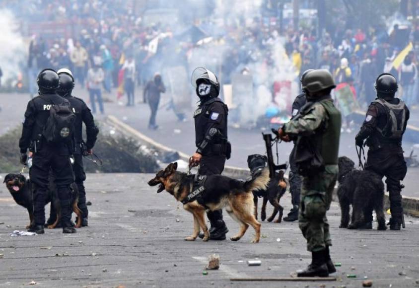 El despliegue de los militares y la medida de excepción decretadas por Moreno no han logrado contener la crisis, la más grave desde la caída del ex presidente Lucio Gutiérrez en 2005.