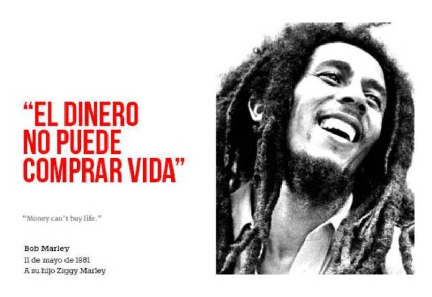 Robert Nesta Marley Booker, más conocido como Bob Marley, fue un músico, guitarrista y compositor jamaicano. Falleció el 11 de mayo de 1981.