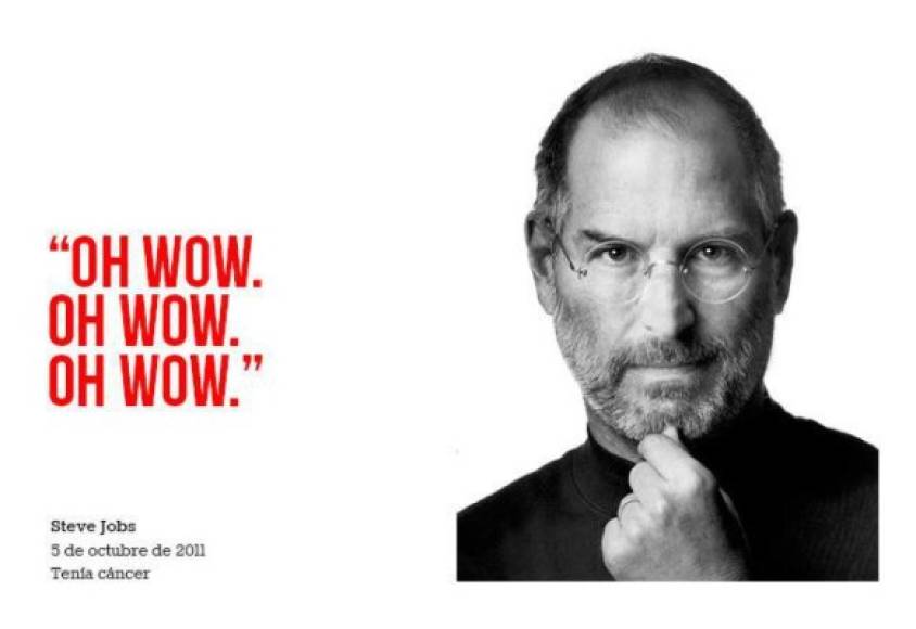 Steve Jobs, fue un empresario y magnate de los negocios del sector informático y de la industria del entretenimiento estadounidense. Fue cofundador y presidente ejecutivo de Apple Inc. y máximo accionista individual de The Walt Disney Company. Murió el 5 de octubre de 2011.