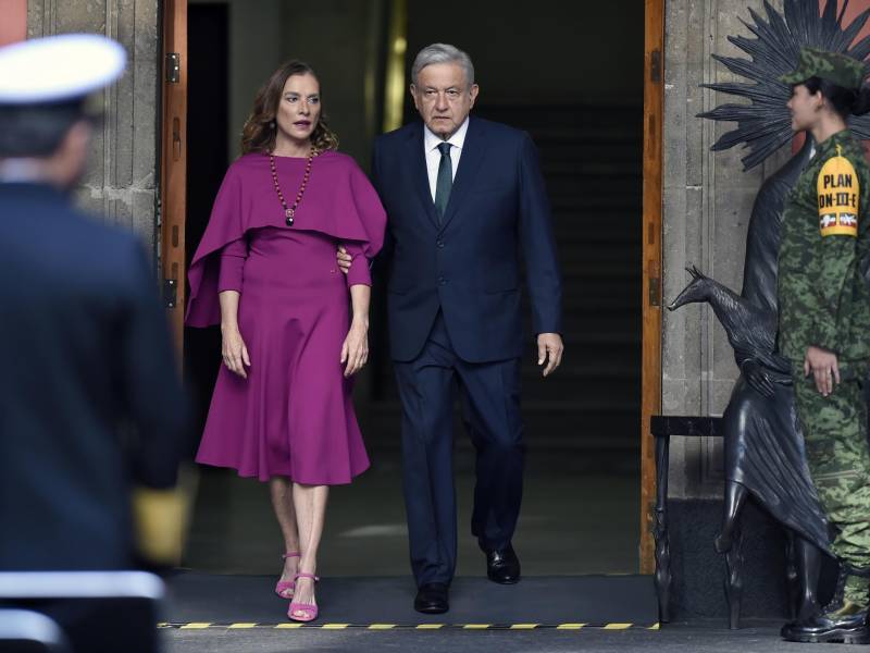 López Obrador junto a su esposa, Beatriz Gutiérrez.