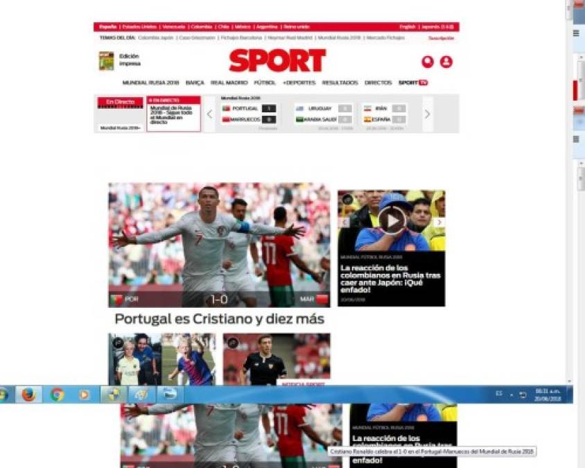 Diario Sport de Barcelona, España.