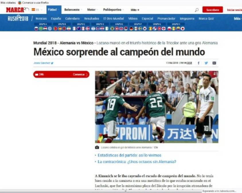 Diario Marca de España.